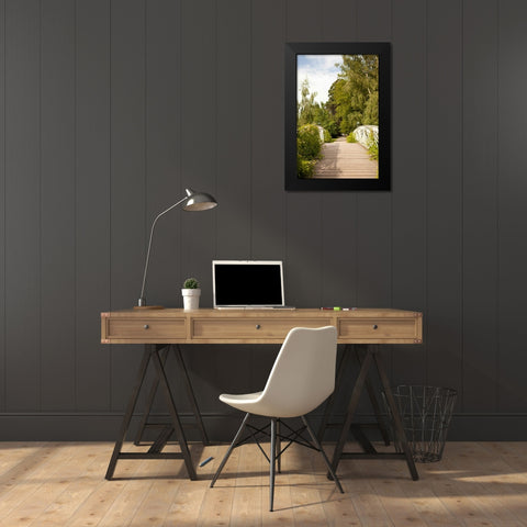 Secret Garden IV Black Modern Wood Framed Art Print by Millet, Karyn