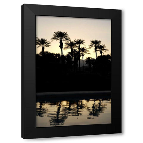 Tropical Silhouette II Black Modern Wood Framed Art Print with Double Matting by Millet, Karyn
