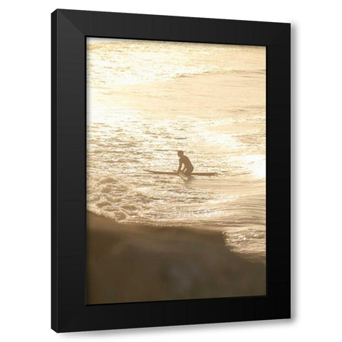Summer Surfing I Black Modern Wood Framed Art Print with Double Matting by Millet, Karyn