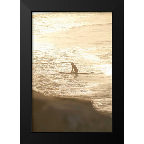 Summer Surfing I Black Modern Wood Framed Art Print by Millet, Karyn