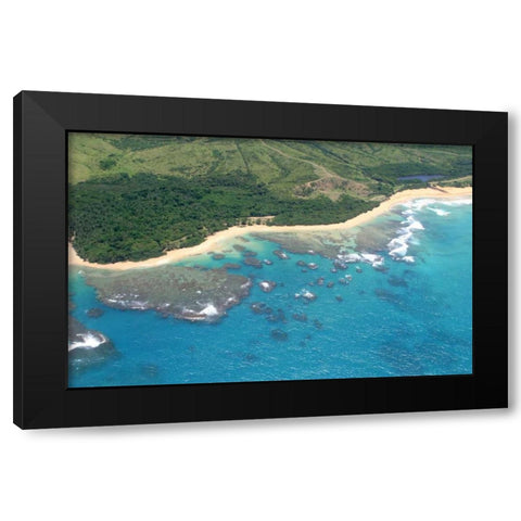 Vieques Sea II Black Modern Wood Framed Art Print with Double Matting by Millet, Karyn
