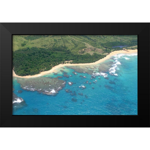 Vieques Sea II Black Modern Wood Framed Art Print by Millet, Karyn