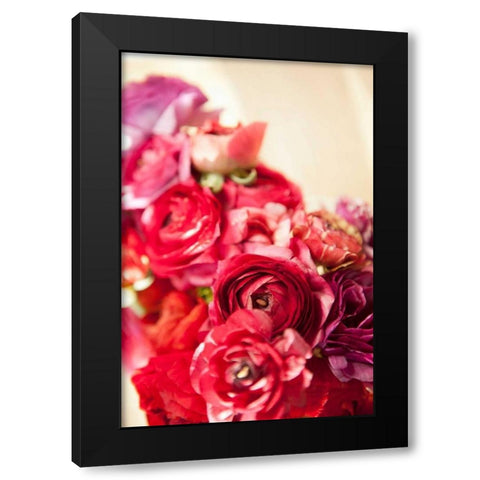 Peony Bouquet I Black Modern Wood Framed Art Print with Double Matting by Millet, Karyn