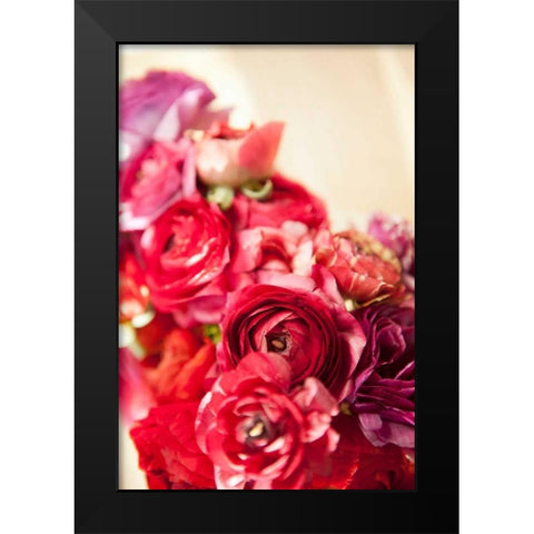 Peony Bouquet I Black Modern Wood Framed Art Print by Millet, Karyn