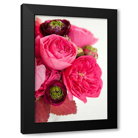 Peony Bouquet II Black Modern Wood Framed Art Print with Double Matting by Millet, Karyn