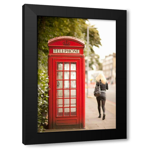 London Calling II Black Modern Wood Framed Art Print with Double Matting by Millet, Karyn