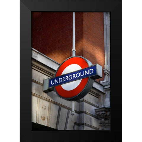 London Underground Black Modern Wood Framed Art Print by Millet, Karyn