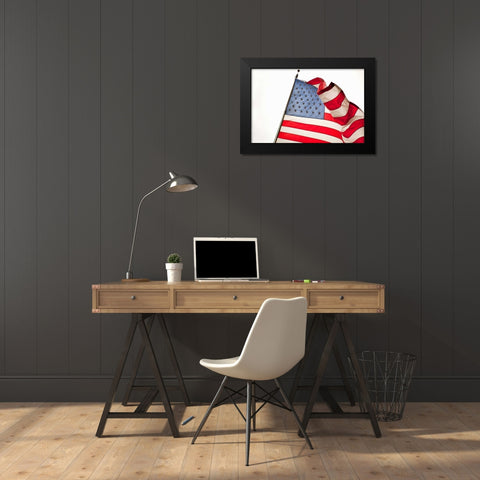 Stars and Stripes I Black Modern Wood Framed Art Print by Millet, Karyn