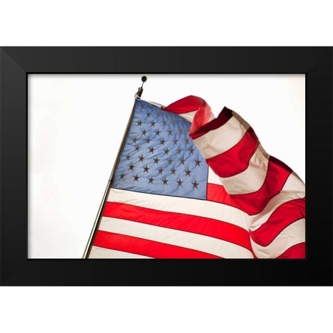 Stars and Stripes I Black Modern Wood Framed Art Print by Millet, Karyn