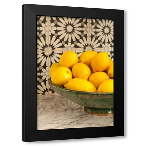 Lemons I Black Modern Wood Framed Art Print with Double Matting by Millet, Karyn