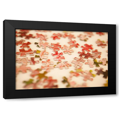 Puzzle III Black Modern Wood Framed Art Print by Millet, Karyn