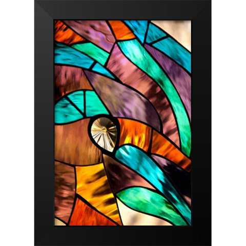 Stained Glass II Black Modern Wood Framed Art Print by Millet, Karyn