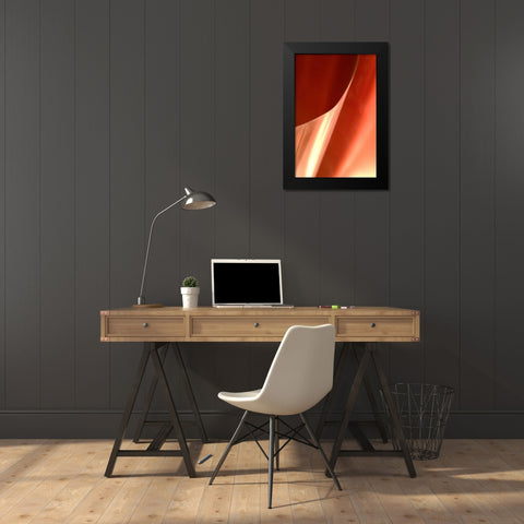 Copper Curves II Black Modern Wood Framed Art Print by Millet, Karyn