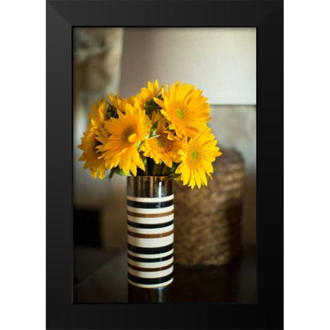 Sunflower Bouquet Black Modern Wood Framed Art Print by Millet, Karyn