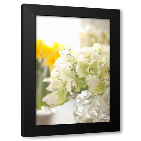 White Bouquet Black Modern Wood Framed Art Print with Double Matting by Millet, Karyn