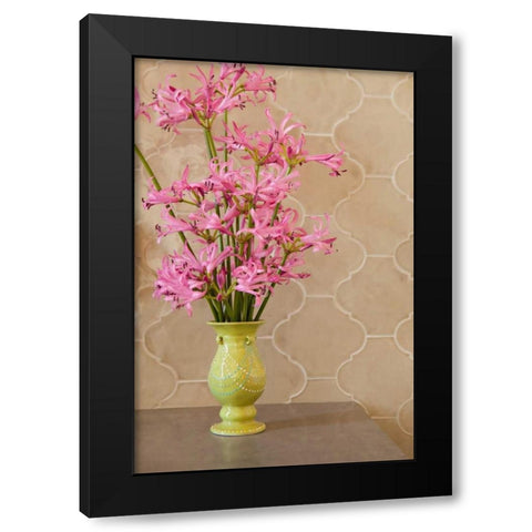 Pink Bouquet II Black Modern Wood Framed Art Print with Double Matting by Millet, Karyn