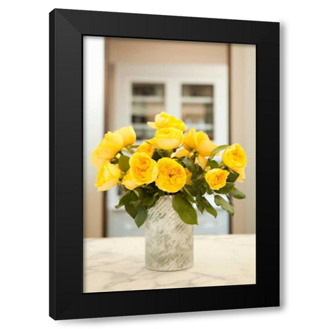 Rose Bouquet Black Modern Wood Framed Art Print by Millet, Karyn