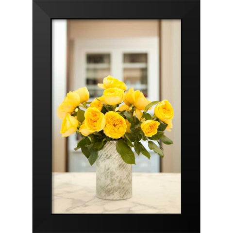 Rose Bouquet Black Modern Wood Framed Art Print by Millet, Karyn
