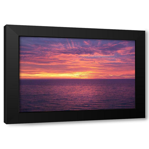 Sunset at Sea Black Modern Wood Framed Art Print by Millet, Karyn
