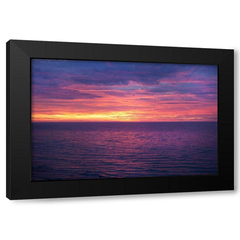 Sunset at Sea II Black Modern Wood Framed Art Print with Double Matting by Millet, Karyn