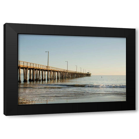 Boardwalk Black Modern Wood Framed Art Print by Millet, Karyn