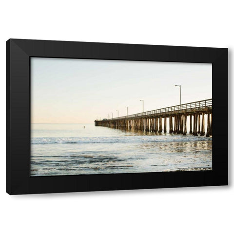 Boardwalk II Black Modern Wood Framed Art Print with Double Matting by Millet, Karyn
