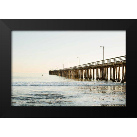 Boardwalk II Black Modern Wood Framed Art Print by Millet, Karyn