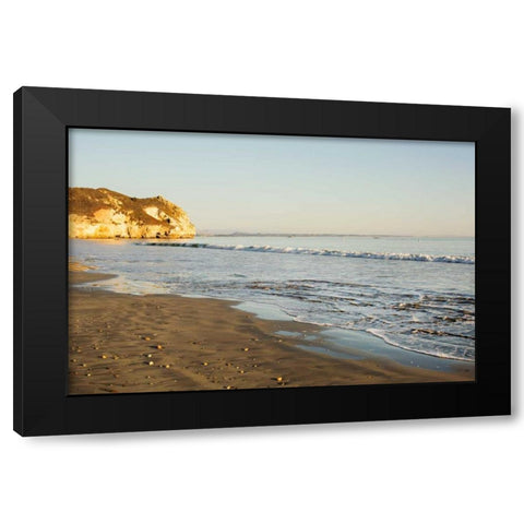 Peaceful Beach Black Modern Wood Framed Art Print by Millet, Karyn