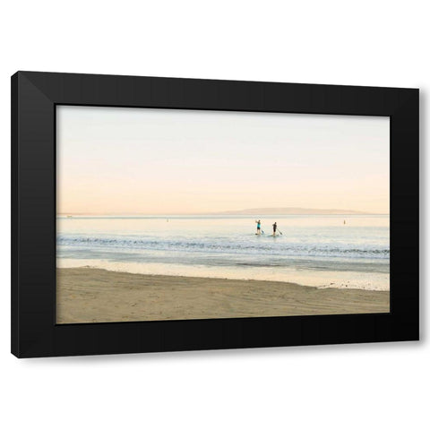 Paddle Board Black Modern Wood Framed Art Print by Millet, Karyn