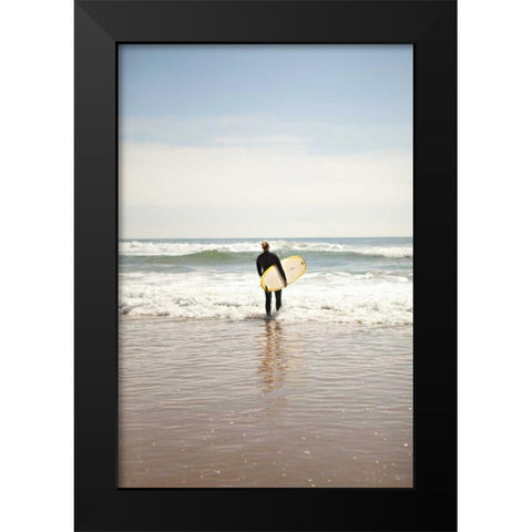 Surfer Black Modern Wood Framed Art Print by Millet, Karyn
