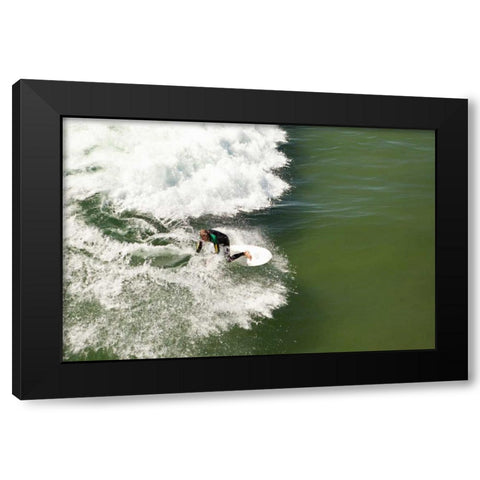 Surfing II Black Modern Wood Framed Art Print with Double Matting by Millet, Karyn