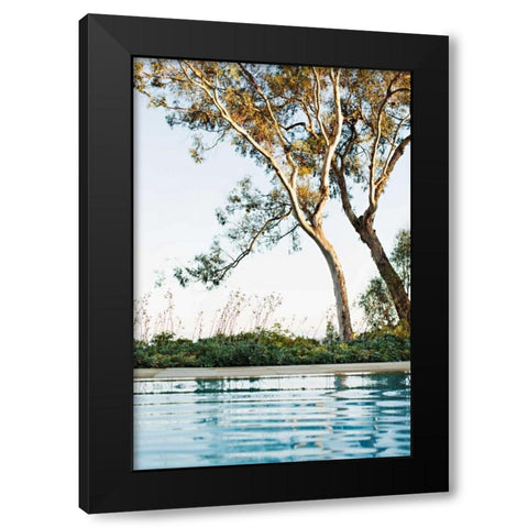 Poolside Shade Black Modern Wood Framed Art Print by Millet, Karyn
