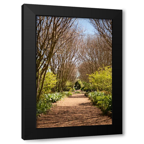 The Park in Autumn Black Modern Wood Framed Art Print with Double Matting by Millet, Karyn