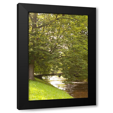 Bridge Over the Creek Black Modern Wood Framed Art Print by Millet, Karyn