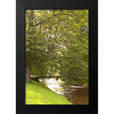 Bridge Over the Creek Black Modern Wood Framed Art Print by Millet, Karyn