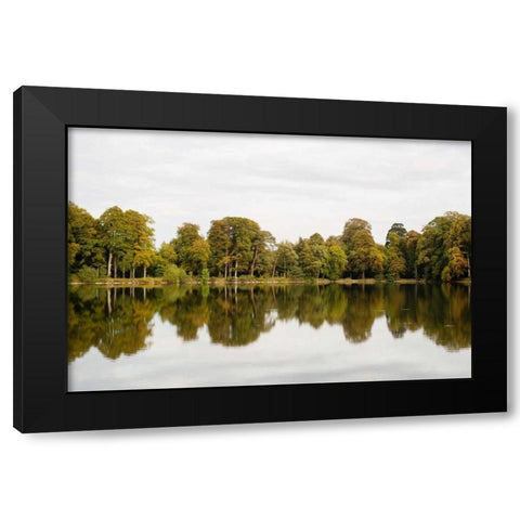 On the Lake I Black Modern Wood Framed Art Print with Double Matting by Millet, Karyn