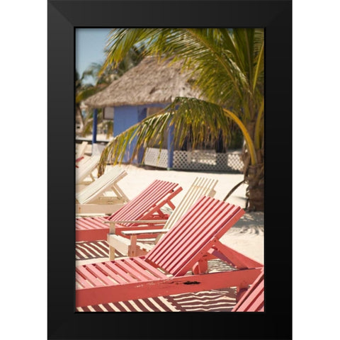 Lazy Beach Black Modern Wood Framed Art Print by Millet, Karyn