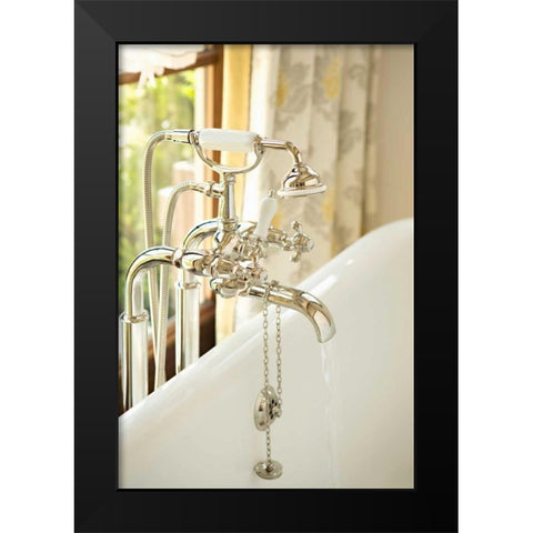Faucet I Black Modern Wood Framed Art Print by Millet, Karyn
