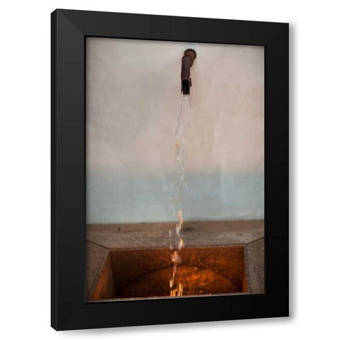 Fountain II Black Modern Wood Framed Art Print with Double Matting by Millet, Karyn