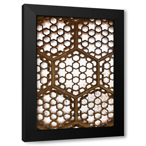 Geometric Black Modern Wood Framed Art Print with Double Matting by Millet, Karyn