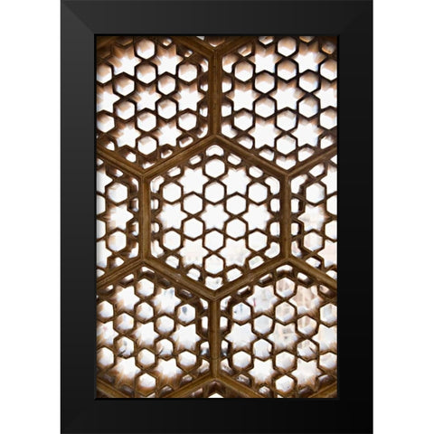 Geometric Black Modern Wood Framed Art Print by Millet, Karyn