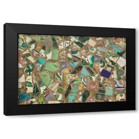 Mosaic III Black Modern Wood Framed Art Print with Double Matting by Millet, Karyn