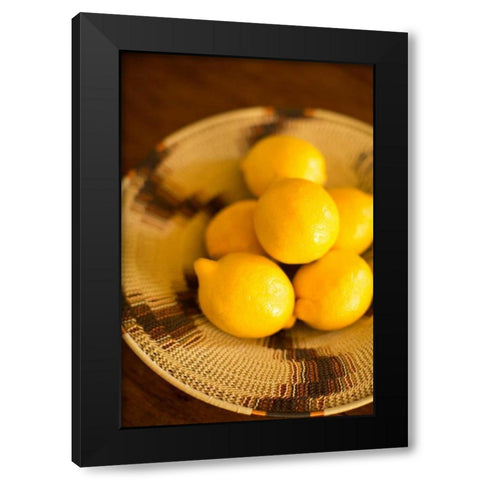Lemons Black Modern Wood Framed Art Print with Double Matting by Millet, Karyn