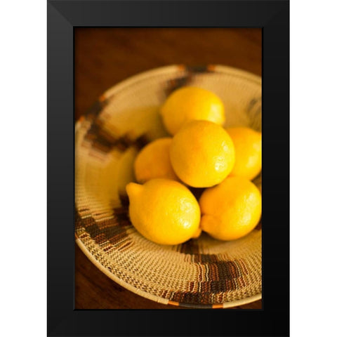 Lemons Black Modern Wood Framed Art Print by Millet, Karyn