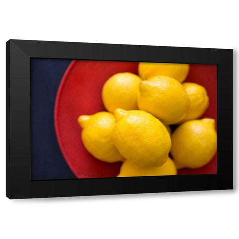 Lemons II Black Modern Wood Framed Art Print with Double Matting by Millet, Karyn