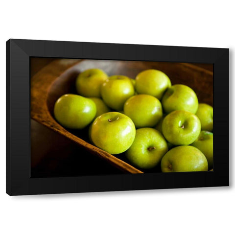 Apples Black Modern Wood Framed Art Print with Double Matting by Millet, Karyn