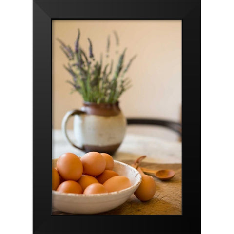 Eggs Black Modern Wood Framed Art Print by Millet, Karyn