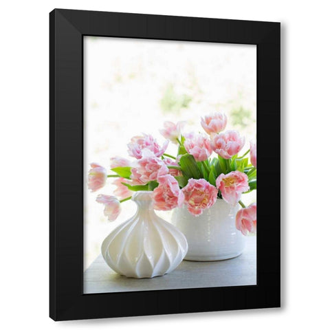Tulip Bouquet I Black Modern Wood Framed Art Print with Double Matting by Millet, Karyn