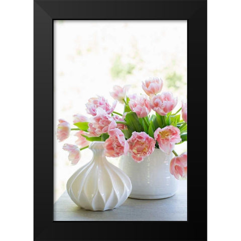 Tulip Bouquet I Black Modern Wood Framed Art Print by Millet, Karyn