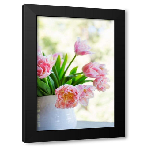 Tulip Bouquet II Black Modern Wood Framed Art Print by Millet, Karyn